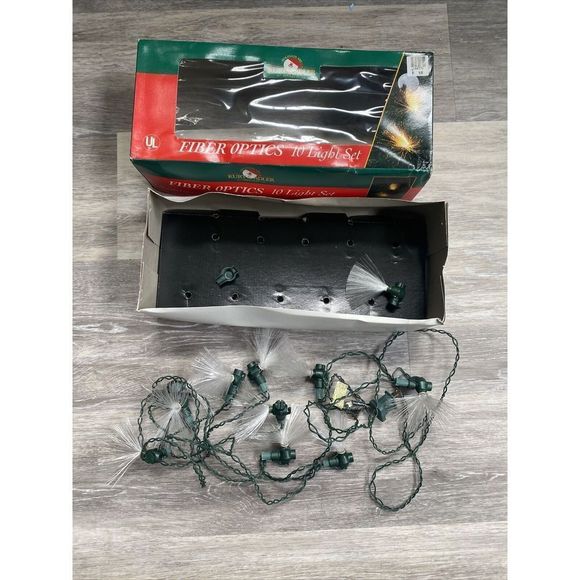Vintage Kurt Adler Fiber Optic 10 Light Set Works TESTED - Picture 2 of 7